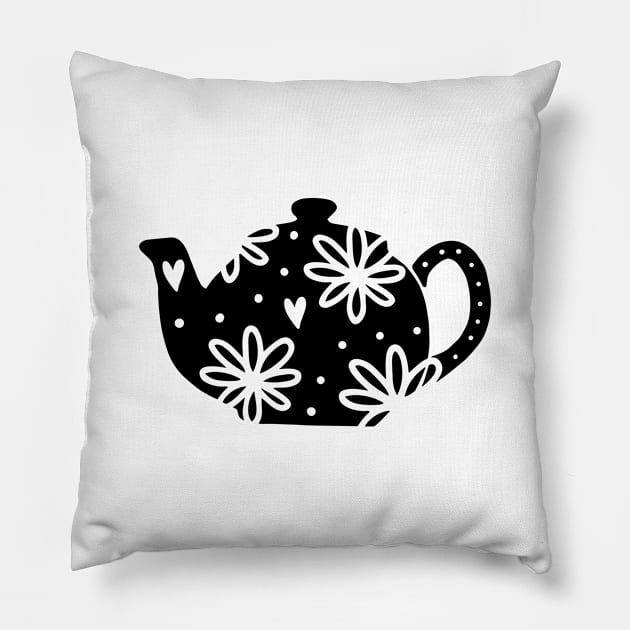 Tea Pot Pillow by CANVAZSHOP