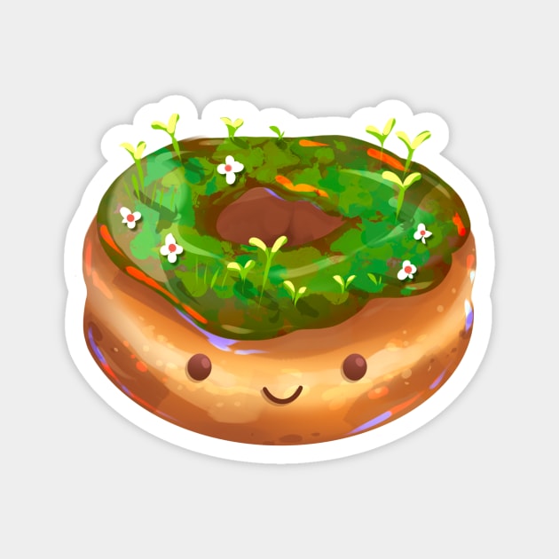 Happy Garden Donut Magnet by Claire Lin