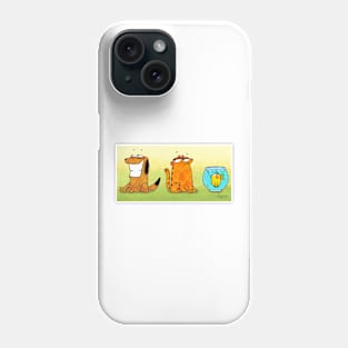 Dog, Cat, and Fish Phone Case