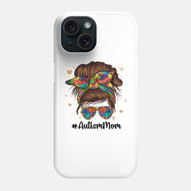 Messy Bun Autism Mom Phone Case by nickymax915