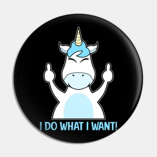 Unicorn Quote Middle Finger Pin