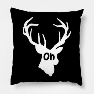 Oh Deer White Pillow