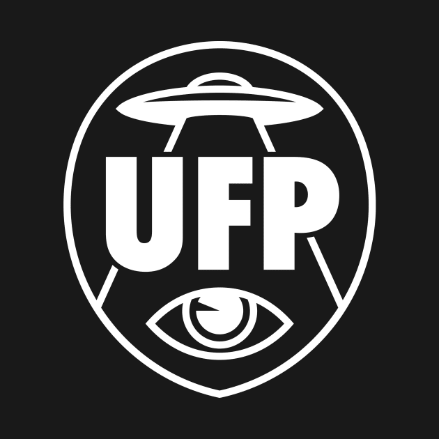 Unidentified Flying Podcast Logo (White) by LuminousMedia