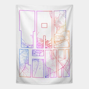 Tallinn, Estonia City Map Typography - Colorful Tapestry