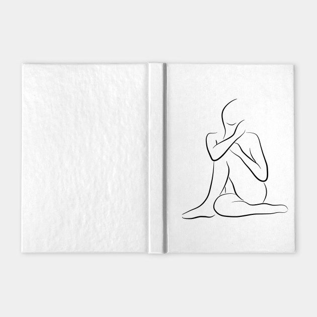 Loyal Liliana Line Art Female Figure Drawing Notebook Teepublic Au