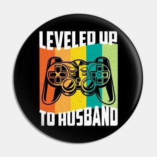 Leveled Up To Husband Gamer Pin