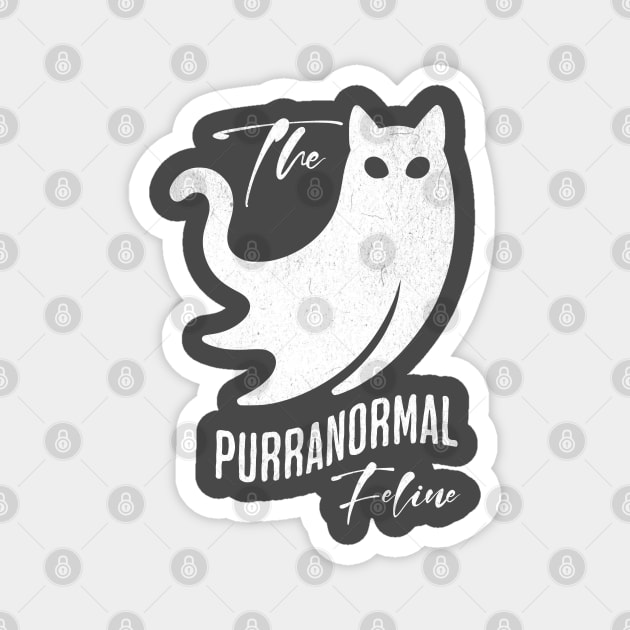 Funny Ghost Cat Spooky Pun Tee Magnet by TurnEffect