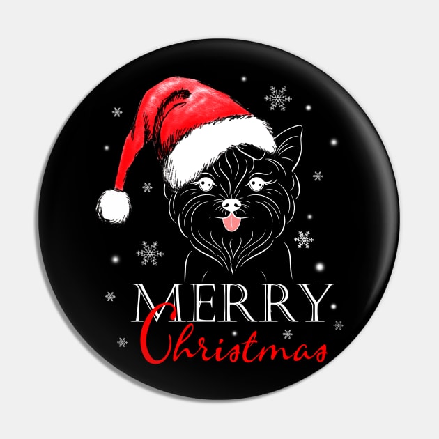 Merry Christmas Yorkshire Santa Gift For Dog Lover Pin by ROMANSAVINRST