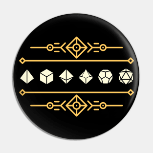 Minimal Lines Geometric Symbols Polyhedral Dice Set Pin