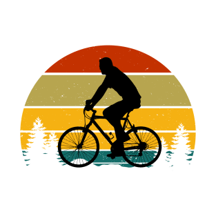 Cyclist retro vintage sunset style T-Shirt