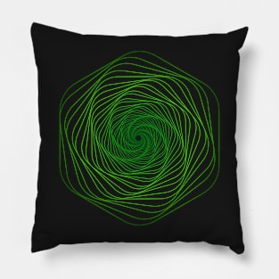 Galaxy space geometric green Pillow