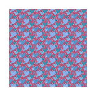 Cute blue hearts pattern T-Shirt