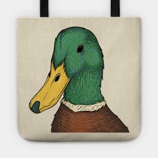 Mallard duck illustration Tote