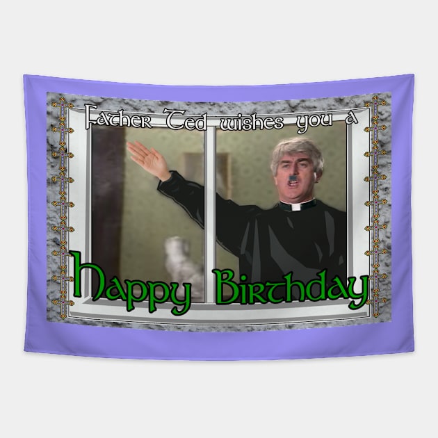 Father Ted Birthday Tapestry by Loganferret