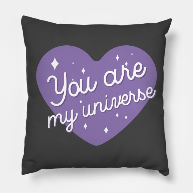 BTS you are my universe purple heart Pillow by Oricca