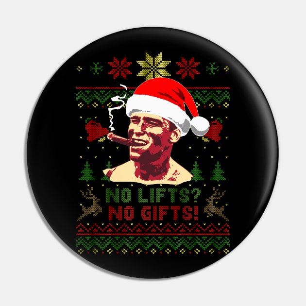Arnold Schwarzenegger No Lifts No Gifts Pin by Nerd_art