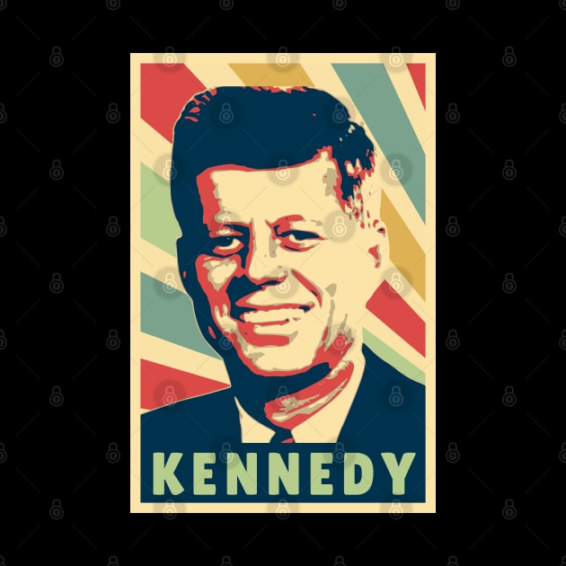 John F Kennedy Vintage Colors by Nerd_art