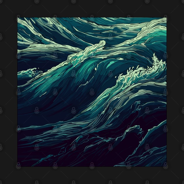 Ocean waves pattern by TomFrontierArt