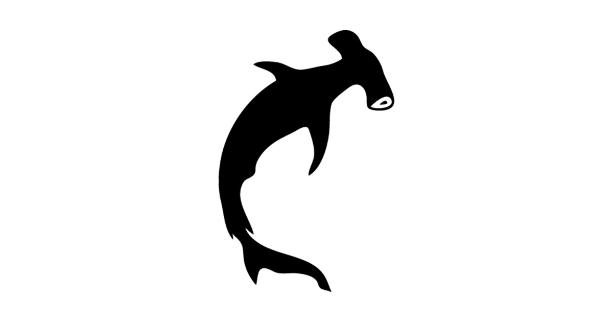 Hammerhead Shark Silhouette - Hammerhead Shark - Sticker ...