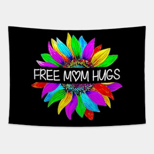 Free Mom Hugs Gay Pride LGBT Daisy Hippie Tapestry