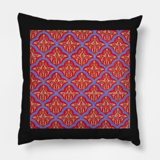 Traditional red jewish pattern Pillow