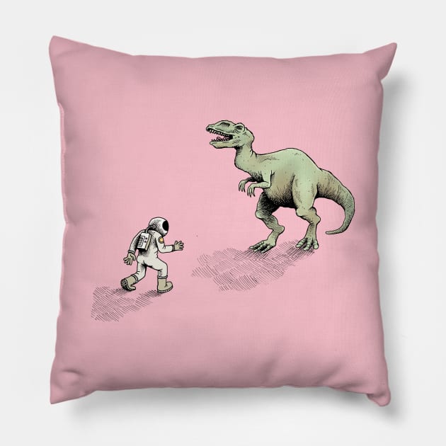 Time traveler Pillow by awcomix