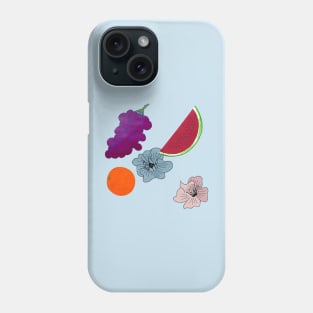 Fruits on Blue Phone Case