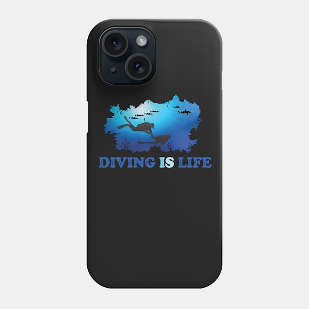 diving is life Phone Case by Tshirtatech