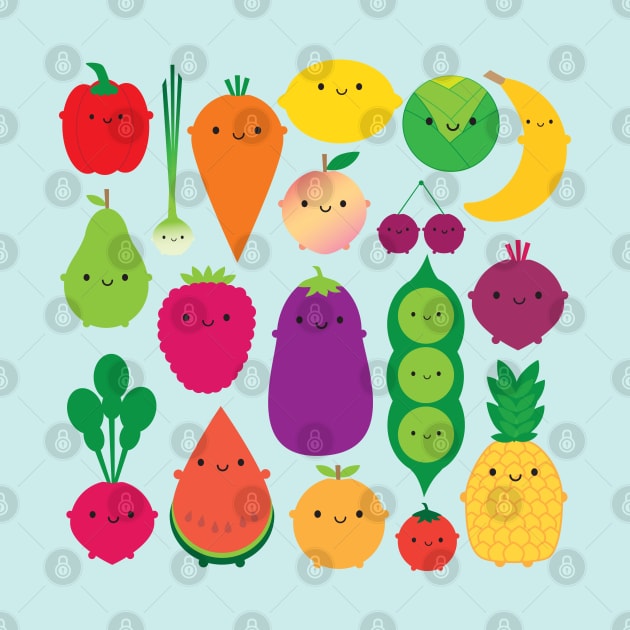 5 A Day Fruit & Vegetables by marcelinesmith