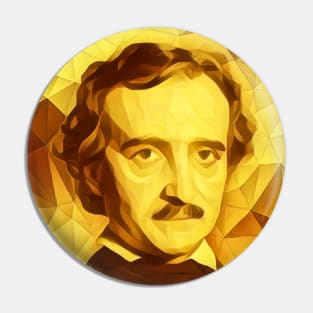 Edgar Allan Poe Golden Portrait | Edgar Allan Poe Artwork 11 Pin