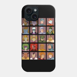 SilverHawks Characters. Quicksilver, Steelheart, Steelwill, Mon*Star, Hardware, Timestopper, Yes-Man, Smiley and many more! Phone Case