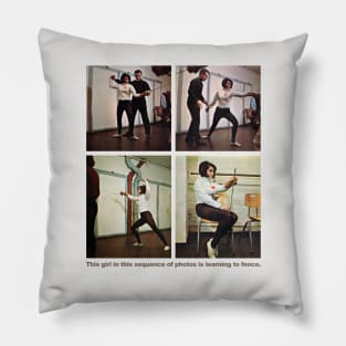 Fencing Woman Pillow