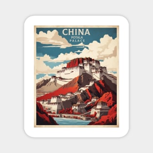 Potala Palace China Vintage Poster Tourism Magnet