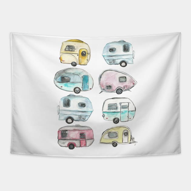 Camping Tapestry by msmart