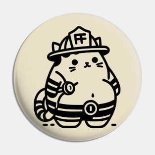 Firefighter Cat Pin