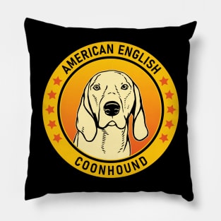 American English Coonhound Dog Portrait Pillow