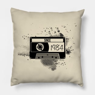 1984s Vintage, 84s Black Cassette Pillow