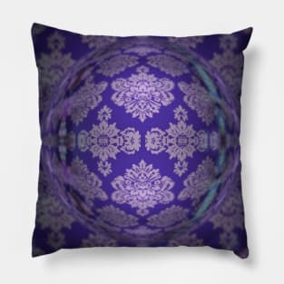 Purple Damask Wallpaper Print Pattern Pillow