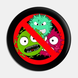 Virus free zone sign Pin