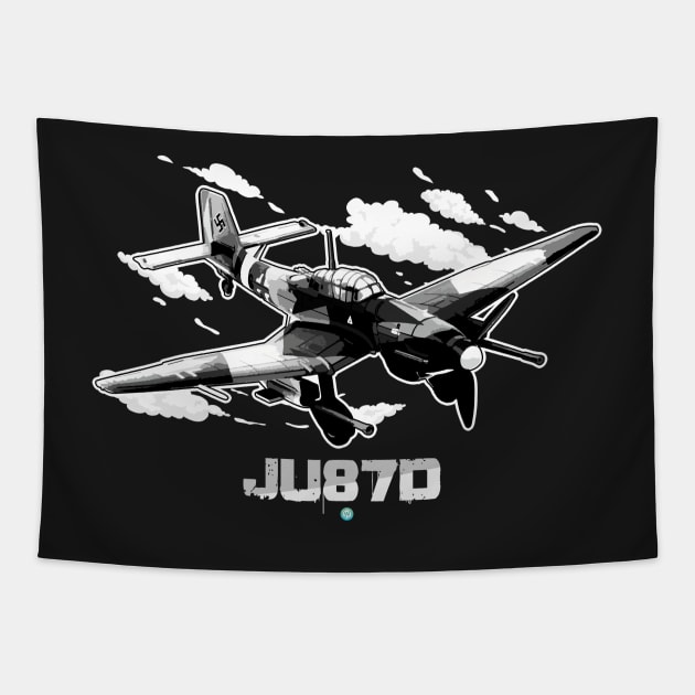 Luftwaffe JU87D Stuka Pilot Gift Battle of Britain German WW2 Tapestry by woormle