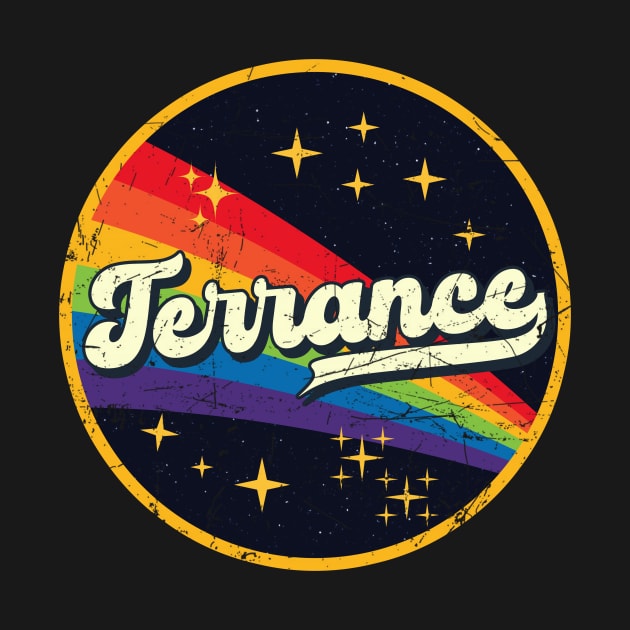 Terrance // Rainbow In Space Vintage Grunge-Style by LMW Art