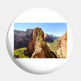 Zion National Park Digital Painting Pin