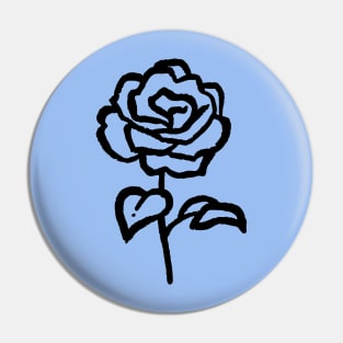 Rose Line Art Pin