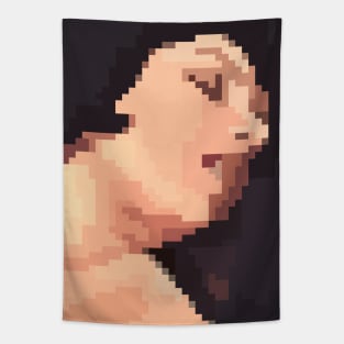 Pixel Art (retro brunette) Tapestry