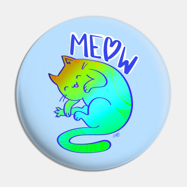 Cat’s Meow Pin by Toni Tees