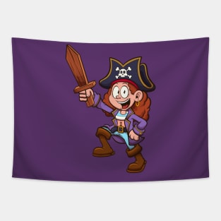 Pirate Girl Tapestry