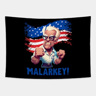 Comic book Angry Biden Malarkey Tapestry