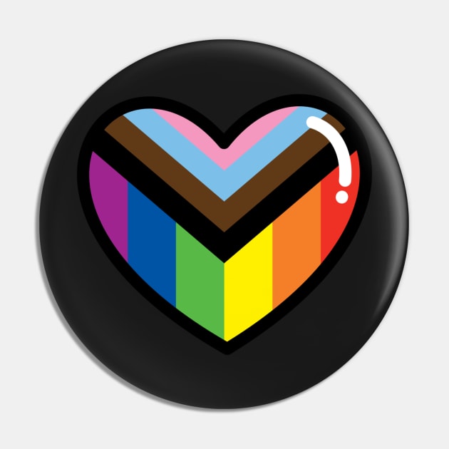 Pride Heart Pin by clownshop