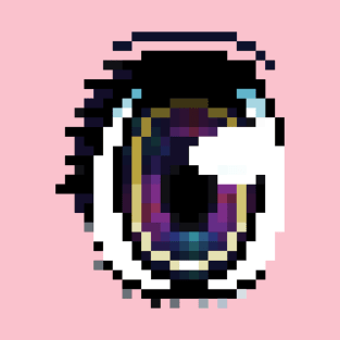 FADED PIXEL ANIME EYE T-Shirt