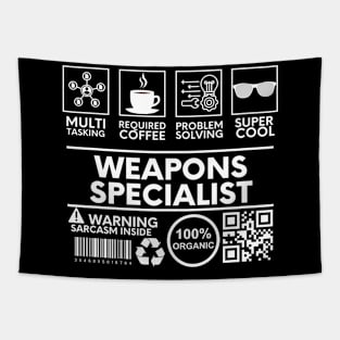 Weapons Specialist black Tapestry
